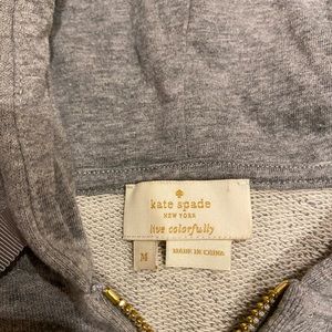 Kate spade smocked zip up hoodie